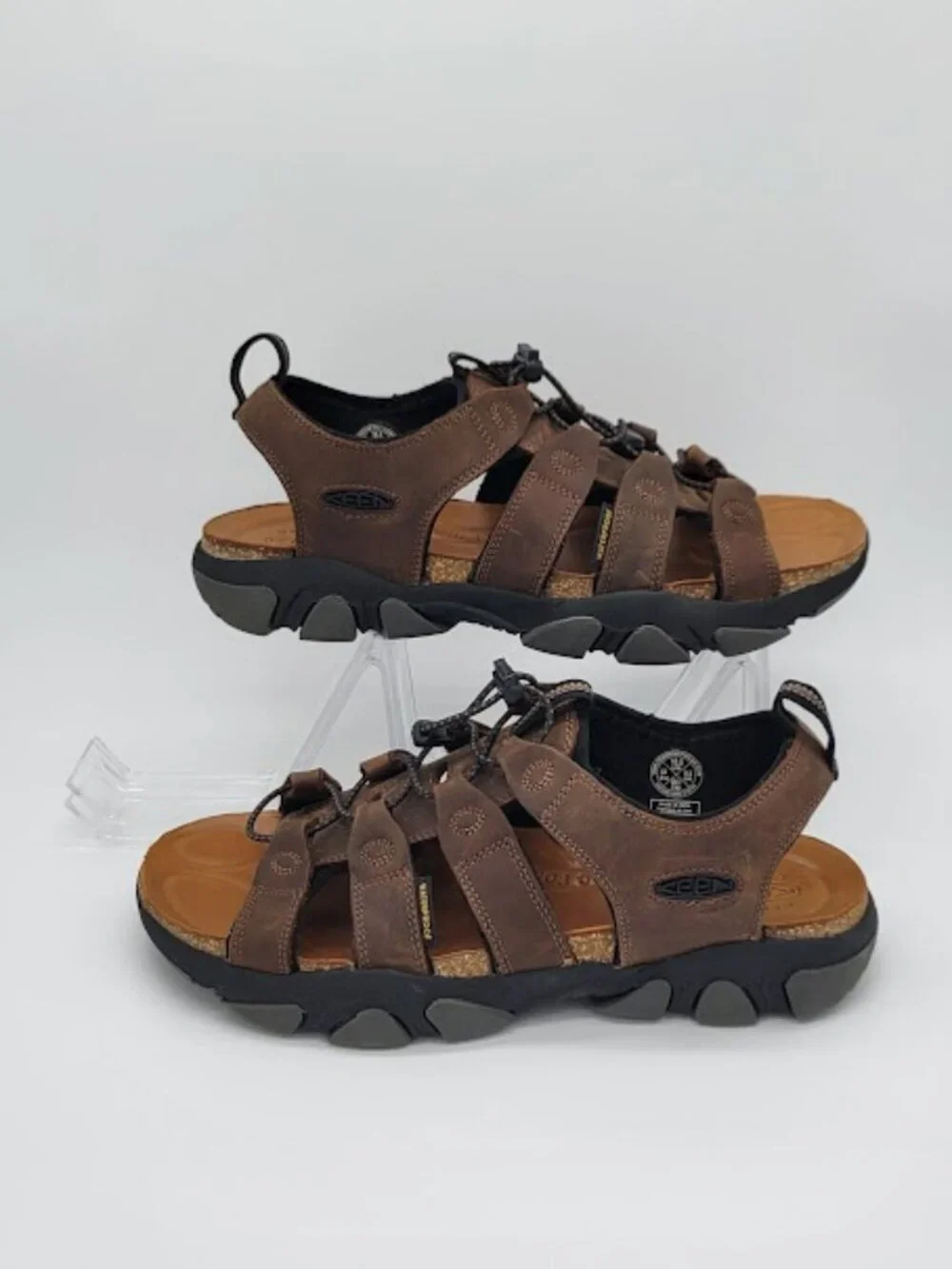 KEEN Men’s Daytona II Brown Leather open-Toe Outdoor Sandals Size 10 NWOB